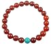 Chakra Crafts Carnelian stretch bracelet for meditation healing wrist mala cg-3 (Carnelian with Turquoise)
