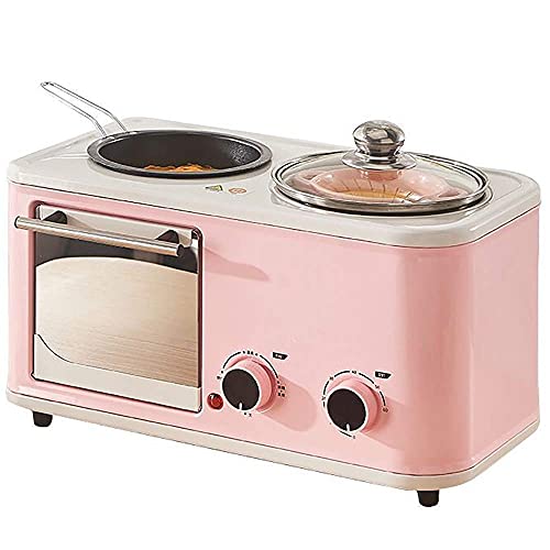 DAIYUDEYZ Multifunktions-Frühstücksmaschine, 1200 W Toaster 4 in 1 Elektroofen, Timer Backen und Fry Frühstück mit…