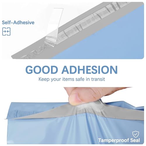 Image of Metronic Large Poly Mailers 19x24 100Pack Thick Shipping Bags, Light Blue | Self-seal, Strong Adhensive, Tear-resistant Mailers Poly Bags Shipping Envelopes, Large Mailing Bags for Small Business