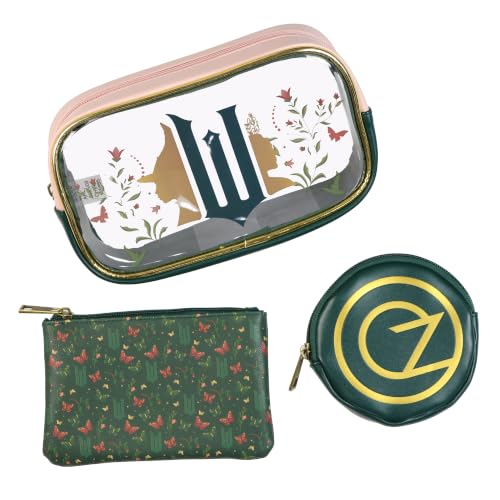 Wicked 3-Piece Toiletry Set with Clear Cosmetic Bag Storage Gift Set