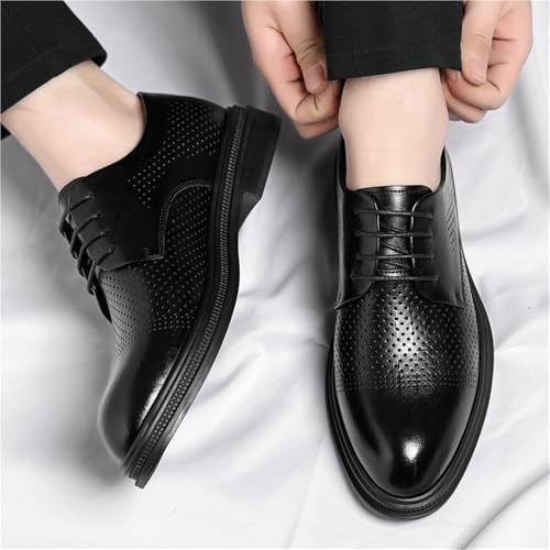 Men's Breathable Hollow Out Dress Shoes Business Casual Oxfords Comfortable Lightweight Slip3