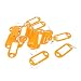 Plastic Key ID Label Tags with Split Ring Keyring 20 Pcs Orange