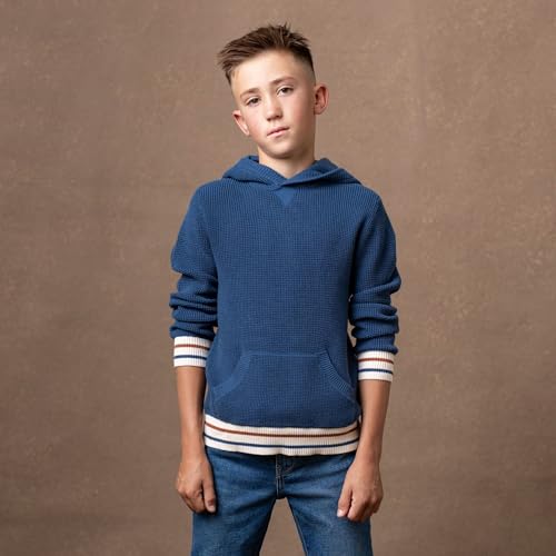Image of Hope & Henry Boys' Hooded Pullover Sweater