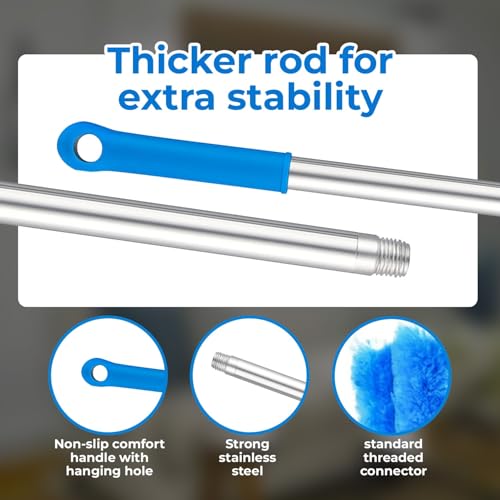 Image of Maxoshine Microfiber Wall Cleaning Mop with Long Handle | Bendable Extendable Duster for Home Ceiling Fan AC Vents Blinds Curtain Rods | Feather Dusting Stick for Edges & Corners (Ninja Duster)