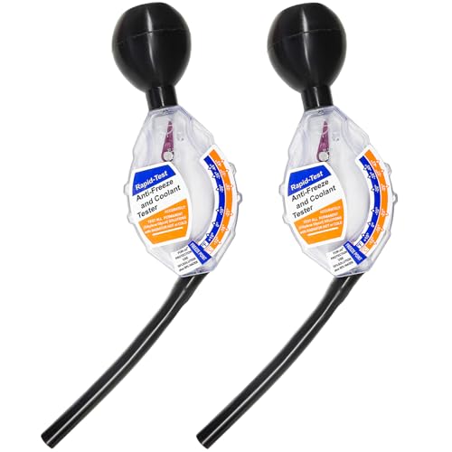 FSTURIOS 2 PCS Coolant Tester, Accurate Dial Type Coolant Hydrometer Tester, 6/12/24V Car Battery Liquid Densitometer, Quality Automotive Antifreeze Tester for Ethylene Glycol Coolant