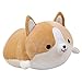 Levenkeness Corgi Dog Plush Pillow, Soft Cute Shiba Inu Akita Stuffed Animals Toy Gifts (Brown, 17.7 in)