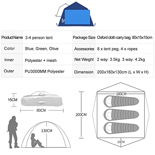 Carpa automática para camping, fácil montaje portátil miniatura 2