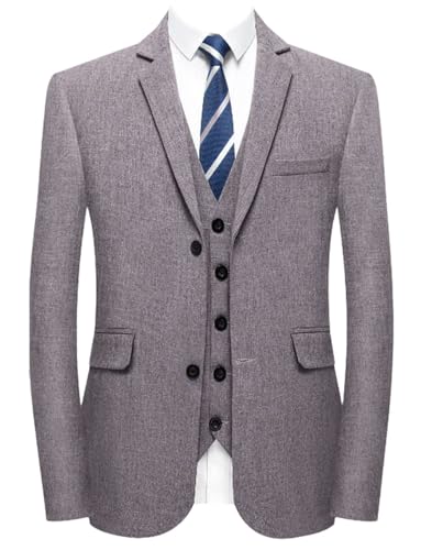 Veste de costume en lin pour hommes Kromoc à boutonnage simple et revers cranté