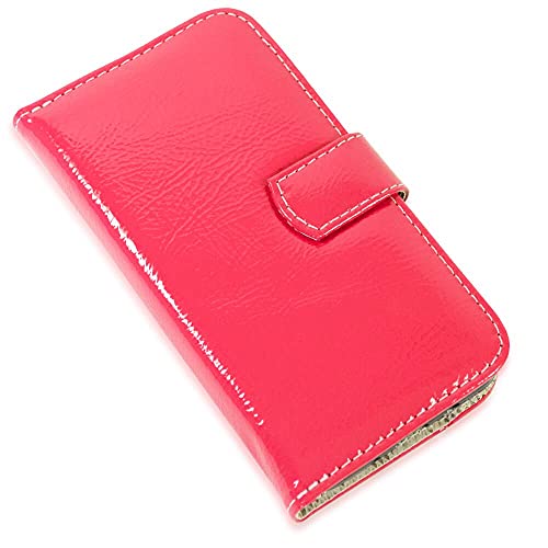 Capa Para Celular Carteira De Couro Para Moto E6S/E6I XT2053 Verniz Pink