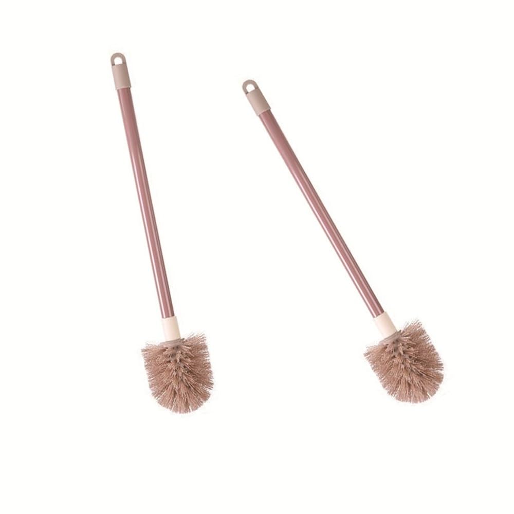 Scrubber Toolet Household Toilet Cleaning Long Handle Wall-mounted Hard Bristle Brush 2-piece Set Bathroom Deep Clean