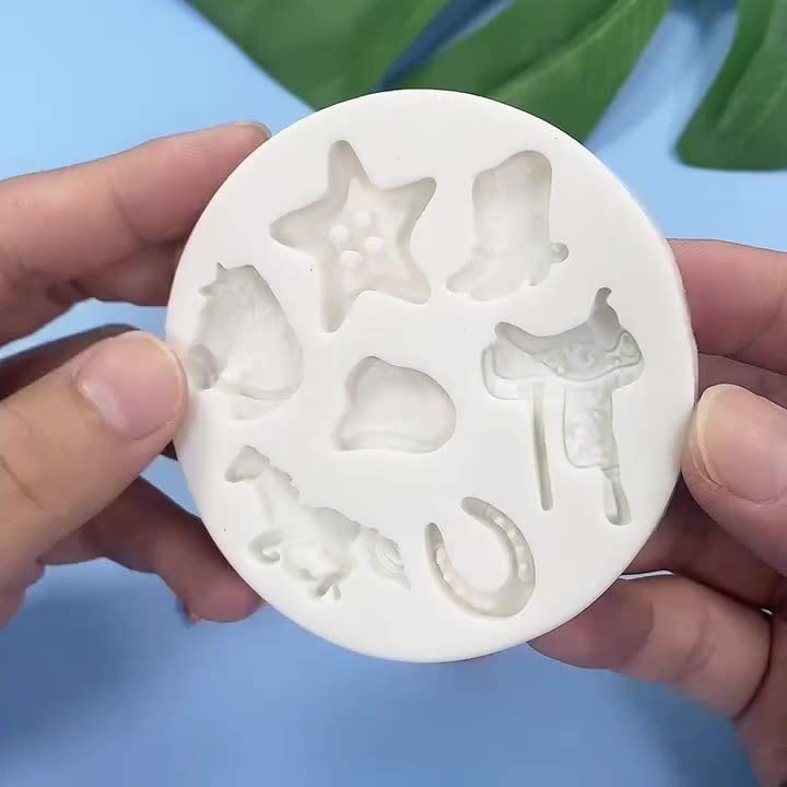 Stampi In Silicone A Tema Cowboy Occidentale: Set Per Fondente, Cioccolato E Caramelle - Include Cappello Da Cowboy (8,4 Cm) E Cactus, Per Torte E Decorazioni Fai Da Te - 4