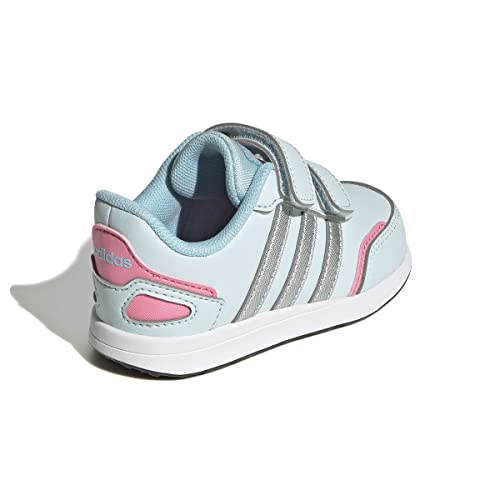 adidas VS Switch 3 CF I Sneaker, Almost Blue/Silver met./Beam pink, 23 EU