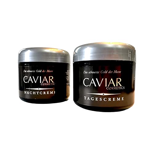 2x 125ml Original Caviar Creme Anti-Aging Kaviar Extrakt Gesichtscreme, Tagescreme und Nachtereme Pflege Set, Feuchtigkeitspflege, Feuchtigkeitscreme für Gesicht