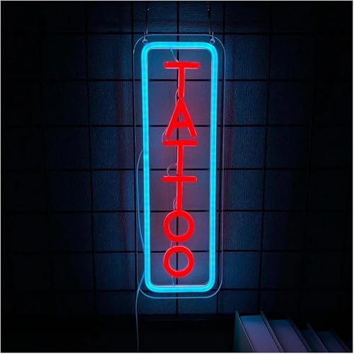 Enseigne lumineuse au néon réglable pour salon de tatouage
