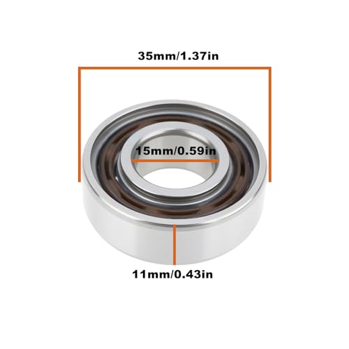 LT Easiyl Rillenkugellager 15x35x11mm Kompatibel mit oem 9503-003-0346 Kompatibel mit Stihl 036 ms360 044 ms440 ms441 ms461 046 ms460