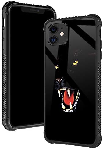 iPhone 11 Case,Black Panther iPhone 11 Cases for Boys/Men,Fashoin Design Four Corners Shock Absorption Non-Slip Stripe Soft TPU Bumper Frame Case for iPhone 11 6.1 inch Fierce Teeth