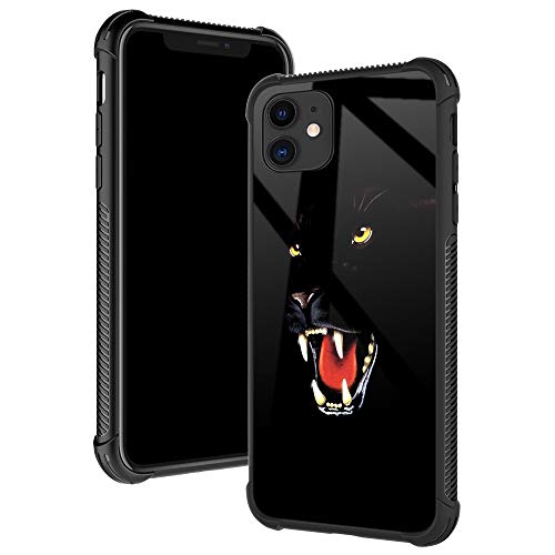 Iphone 11 Case,Black Panther Iphone 11 Cases For Boys/Men,Fashoin Design Four Corners Shock Absorption Non-Slip Stripe Soft Tpu Bumper Frame Case For Iphone 11 6.1 Inch Fierce Teeth #TOP5