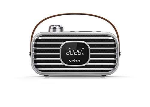 Veho MD-2 Mode Wireless Speaker with DAB+ Radio | FM Radio | Portable | V5.0 Bluetooth | Alarm Clock | 6 Watts RMS | VSS-240-MD2-C