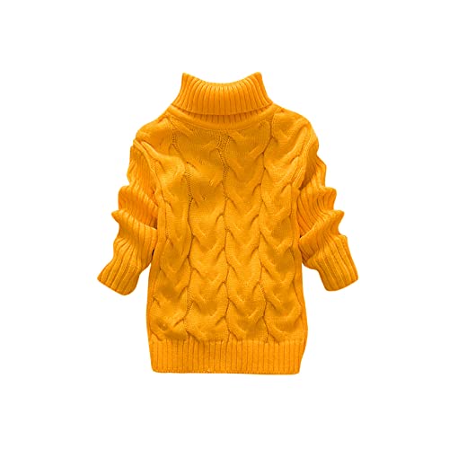 Baby Boys Girls Sweaters Knit Cable Turtleneck Toddler Soft Warm High Kids Long Sleeve Solid Pullover Sweatershirt