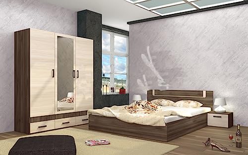 ✅ OTTIMALE: camera matrimoniale completa realizzata in rovere e noce che donano eleganza e raffinatezza