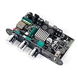 Qoroos 1PC ZK-1001U Mono Amplifier Board with TWS, Mini Audio Amp with Boost 100W Power Output, Vehicle Amplifier Wide Voltage Input 9-24V, Supports USB/AUX/Bluetooth