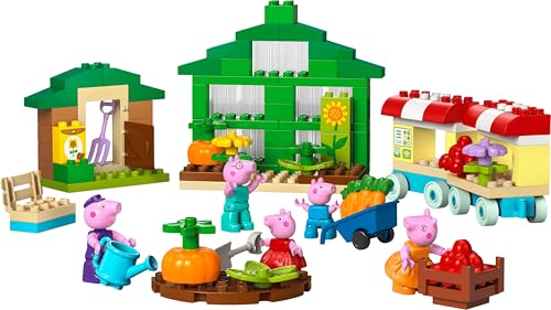 Image of LEGO DUPLO Peppa Pig Grandpa Pig's Garden and Greenhouse Building Set 10461 Building Blocks Toys for 2+ Gift for Boys and Girls