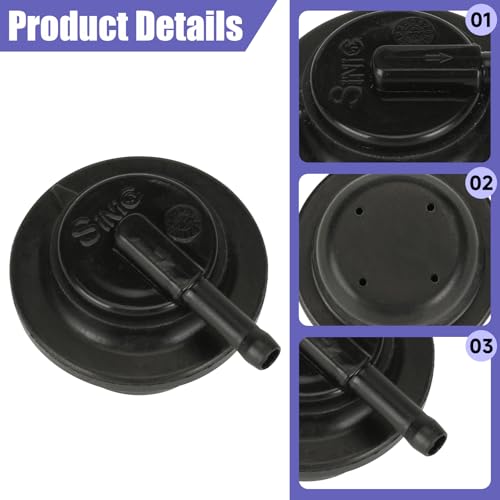 CILOYU Gas Fuel Tank Vent Valve Grommet Compatible with Generator GP5500 GP6500 GP7500E RS8000E XP6500E XP10000E GP17500 Sportsman 3500 4000 Roll Over Valve Parts with Fuel Filter Tube Line Black