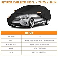 NEVERLAND Car Cover Waterproof All Weather for Sedan 183''L x 70''W x 59''H — image 2