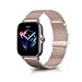 Produktbild ToVioc 20mm Armband Kompatibel mit Amazfit Active/GTR Mini/GTS 4 Mini/GTS 4/GTS 3/GTS 2 Mini Mesh Gewebte Edelstahl Metall Uhrenarmband Ersatzband Kompatibel mit Amazfit Bip 3/Bip 3 Pro - Roségold