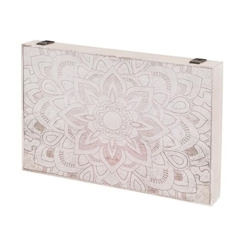 LEKE GO Tapa de Contador luz o Cuadro eléctrico de Mandala de Madera Beige de 46x6x32 cm (Mandala)