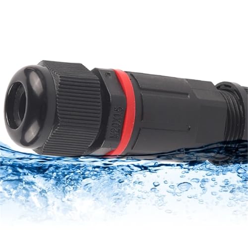 Conector IP68 12M20 estanco de 3 pines para cables de iluminación
