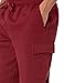 Amazon Essentials Men's Relaxed Fit Cargo Fleece Jogger Sweatpants with Drawstring, Dark Red, Large