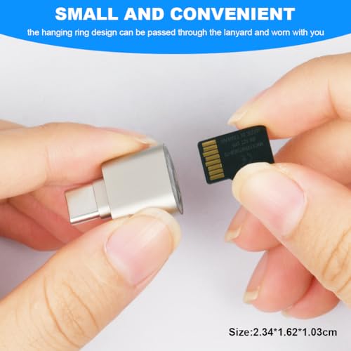 AXFEE Micro SD Card Reader - USB-C TF Card Reader for Micro SDXC, SDHC, Compatible with Galaxy Phones, Laptops, MacBook (Champagne Gold) - Image 6