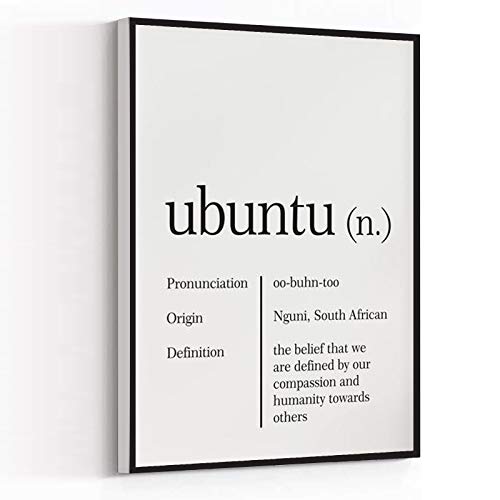 Bath Decor,Ubuntu Definition Print South Africa Nguni Art Ubuntu Wall Art Ubuntu Compassion Gift Definition Poster Inspirational Quote Digital Prints,8''x12'' Framed Modern Canvas Wall Art,