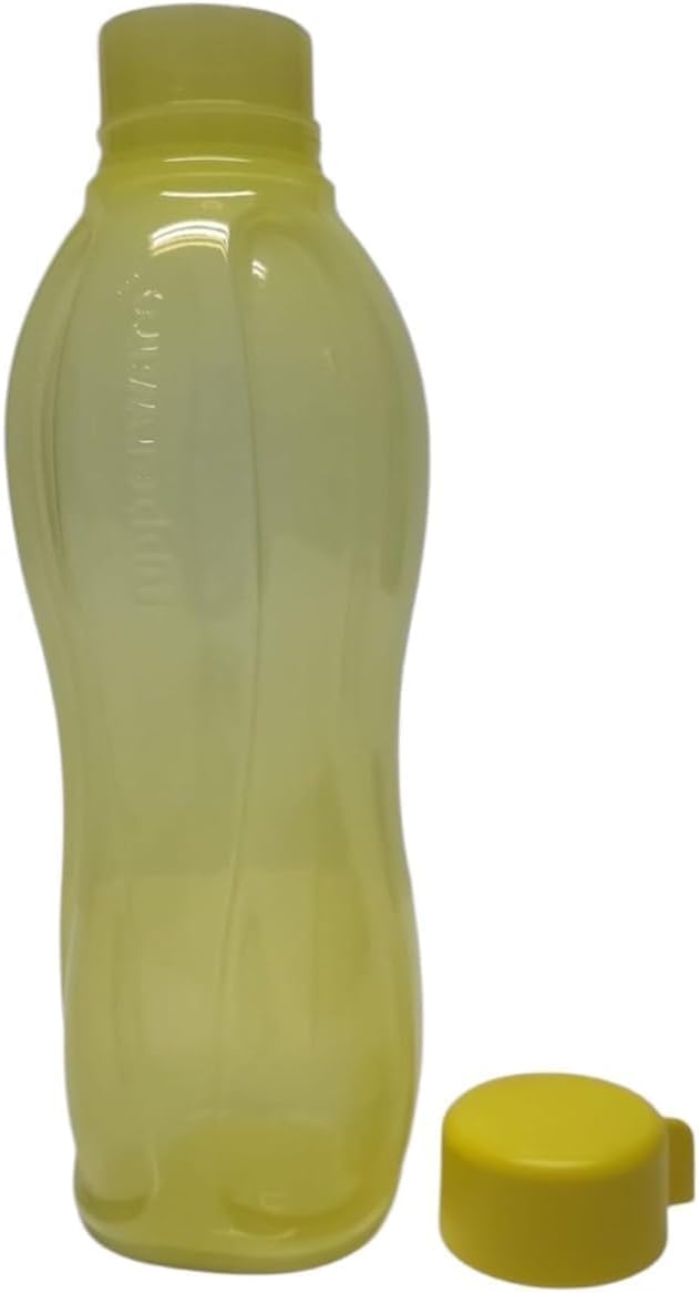 Tupperware To Go Eco 1.0 L Yellow Screw Cap Drinking Bottle EcoEasy for Carbonated Drinking
