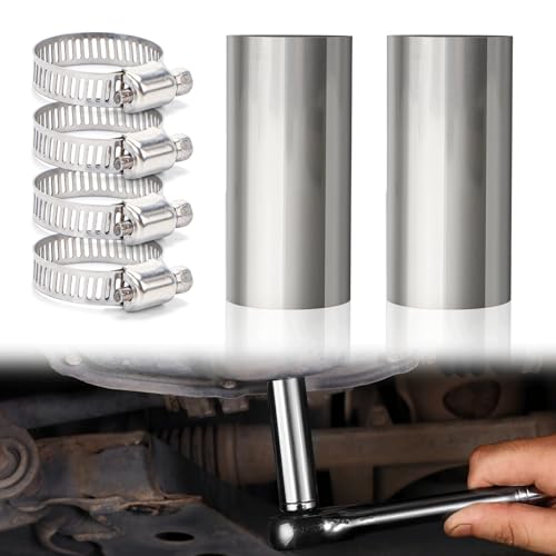 2 Stück Rohrverbinder Abgasrohr Verbinder mit 4 Klemmen Rohrverbinder Abgasrohr Verbinder für Standheizung Dieselheizung Abgasrohrverbinder 24mm Edelstahl Stumpf Diesel Zubehör