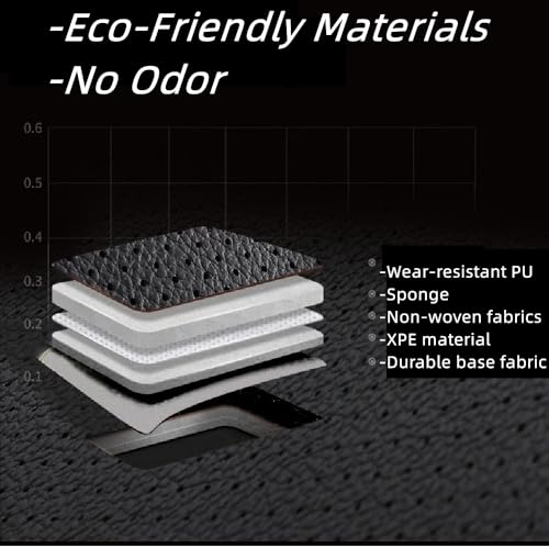 Miniatura 4 de Azullanse 2 Fundas Asientos Coche Universal Piel Sintético,Pu Fundas Asientos Delanteros Coche Universales,Con Fundas De Asiento Delantero De Malla De Aire Transpirables,Impermeable-Negro