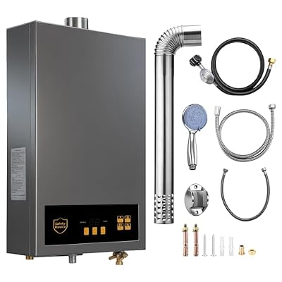 GEARPASS Propane Gas Tankless Water Heater, 5.3 GPM, 130,000 BTU Indoor, On Demand Instant Hot Water Heater with Touch LED Temperature Display and Multi-Protection
