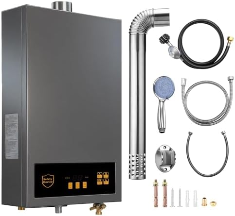 Propane Gas Tankless Water Heater, 5.3 GPM, 130,000 BTU Indoor, O...