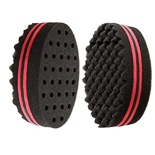 One Pack Cheveux Courts Twist Éponge Gros Trous Brosse À Cheveux Éponge Twist Vague Barber Outil Pour Dreads Afro Locs Twist Curl Cover