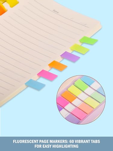 Image of DOODLE A6 Spiral Notebook Diary with Sticky Notes & Page Markers - 80 Ruled Pages, 80 GSM - Soft Wiro Bound for Smooth Writing - Note Keeper for School, College & Office Use