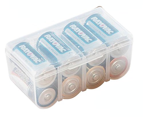 Dial Industries B329FN Battery Organizer Case 8 C Clear
