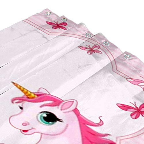 Rideau de douche polyester de qualité supérieure CHEHONG imperméable motif licorne durable - 4