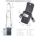 POIUGOYA Small Crossbody Bags for Women Trendy,Leather Triple Compartment Cell Phone Crossbody Wallet Purses with Card Slots