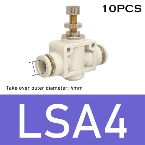 Raccord pneumatique LSA-4 blanc unidirectionnel
