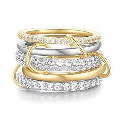 14K Gold&Silver CZ(5Layer)