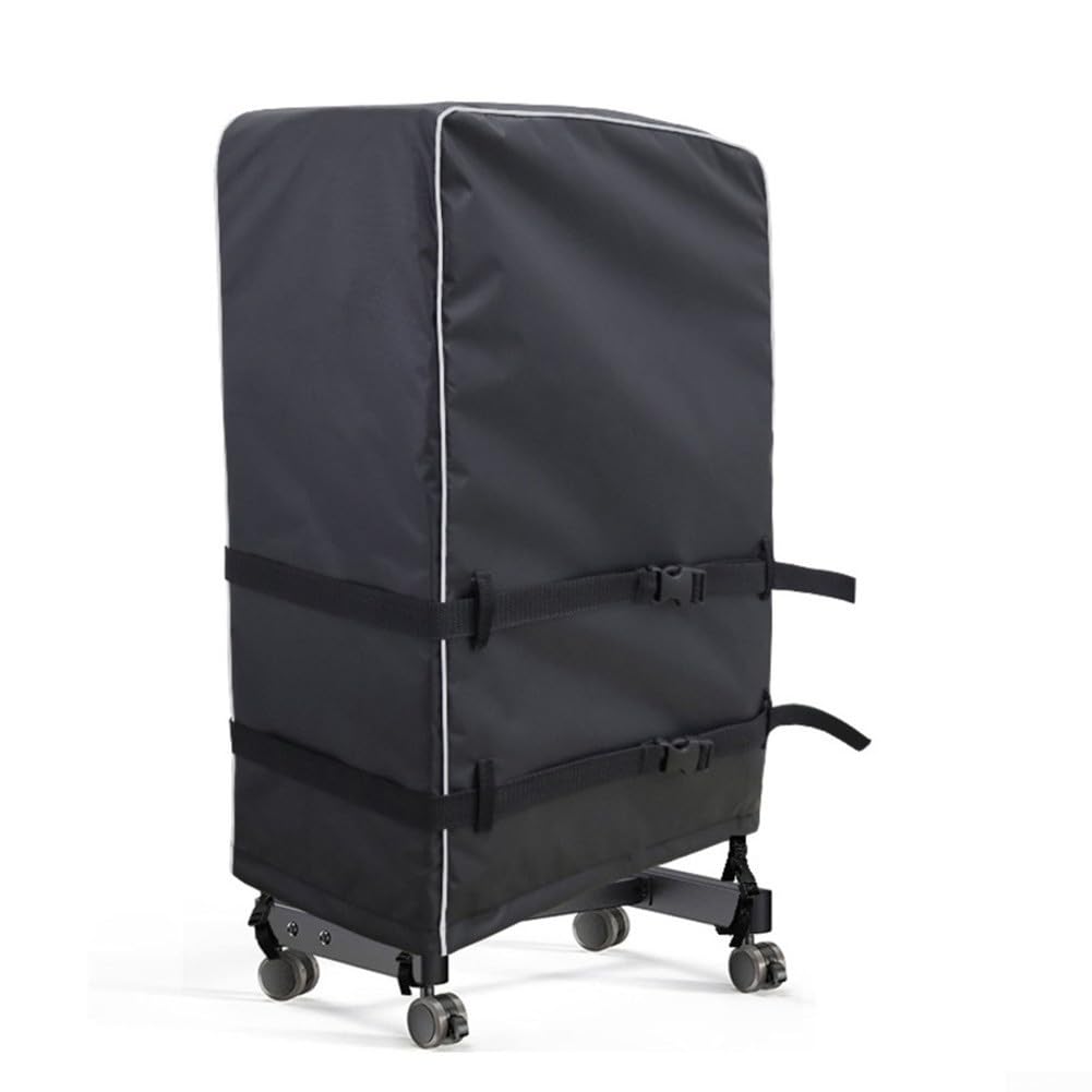 Copertura per carrello TV da esterno, resistente, antipolvere, con cinghie antivento, per rotolare il supporto mobile in cortile o in hotel (S: 122 x 50 x 145 cm)