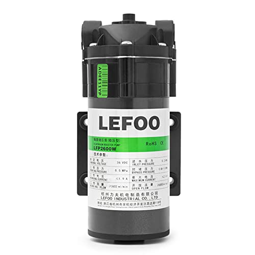 Lefoo Ro Diaphragm Pump 600 Gpd 36V Dc Water Pressure Booster Pump For Home Camping Purification Water Transfer Soda-Making(3/8"Npt"O") #TOP2