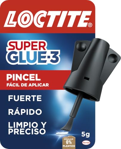 Loctite Super Glue-3 Pincel, Pegamento Instantáneo Transparente, 5 g