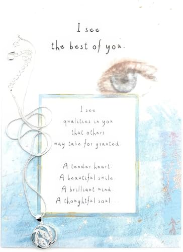 Smiling Wisdom | I See the Best of You Appreciation Heartfelt Sentimental Greeting Card | Necklace Gift for Daughter Granddaughter Sister Wife | Marquee